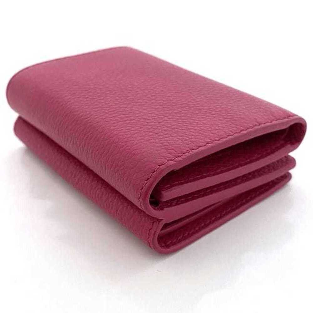 Saint Laurent Trifold Wallet Pink 459784 B680J 5619 Grain Leather SAINT LAURE... - Picture 3 of 10